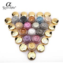 Love Alpha Glitter Eyeshadow Gel Metallic Powder Pigment Perfume Shining Cosmetics 3D Eye Makeup Highlighter Creamy Palette