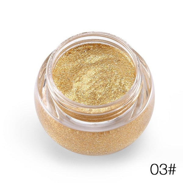 Love Alpha Glitter Eyeshadow Gel Metallic Powder Pigment Perfume Shining Cosmetics 3D Eye Makeup Highlighter Creamy Palette